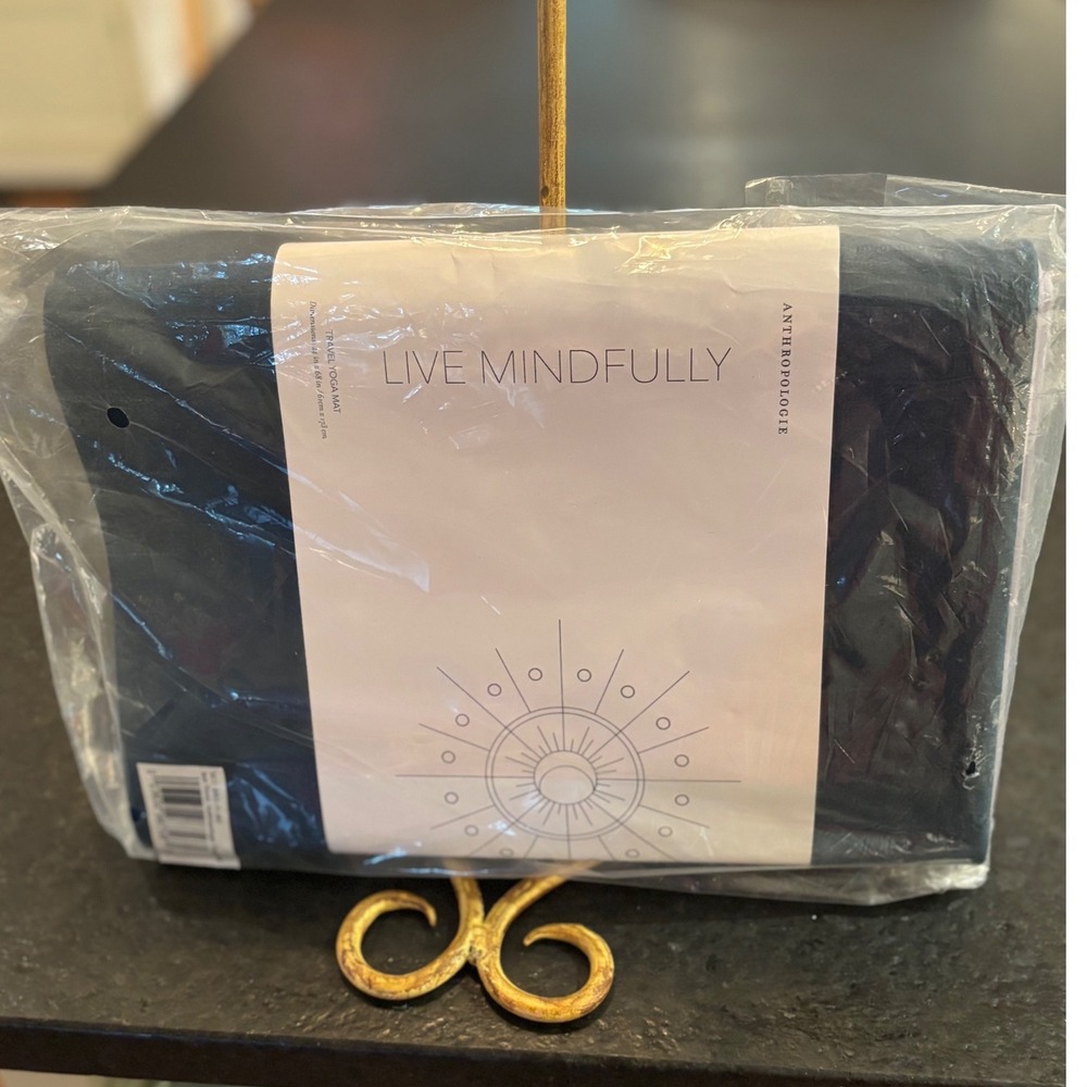 NEW Anthropologie Live Mindfully Travel Yoga Mat Emmy de Leon Jones Foldable